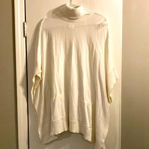 Michael Kors Creamy White Poncho Tunic (with arm holes)